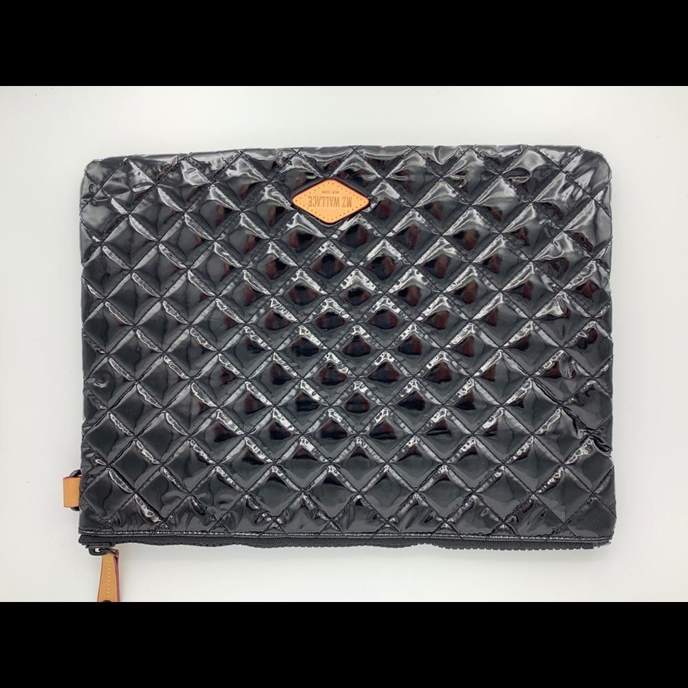 Black patent MZ Wallace pouch